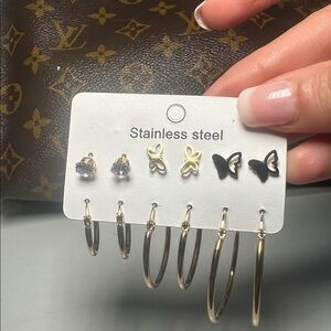 Stainless Steel 6 Earrings